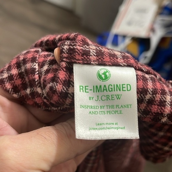 VTG J Crew women's plaid 1 pocket button down shirt, size 10 - Picture 5 of 9